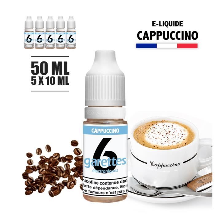 E-liquide 50ML saveur CAPUCCINO avec 3MG de nicotine (e-liquide id : PROD733) - (5x10ML)