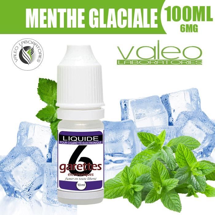 E LIQUIDE 100ML – MENTHE GLACIALE 6mg DE NICOTINE - 6GARETTES