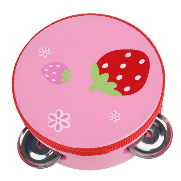 Bébé enfant Kid Clap Handbell tambour tambourin hochets jouet Instrument de musique exercice bras 10CM@M807