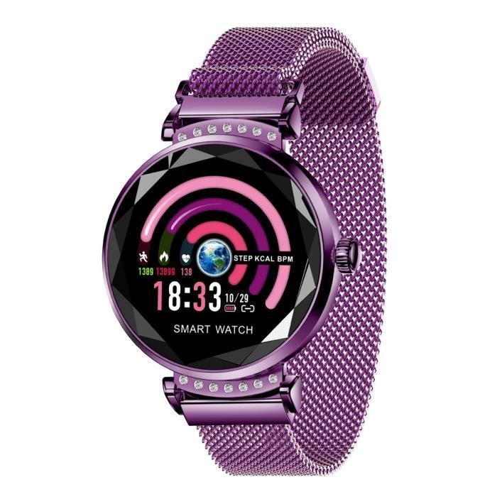 Montre Connectée Pour Femmes Bracelet Sport iOS Android 1.04 Pouce Bluetooth 4.0 - YONIS Violet