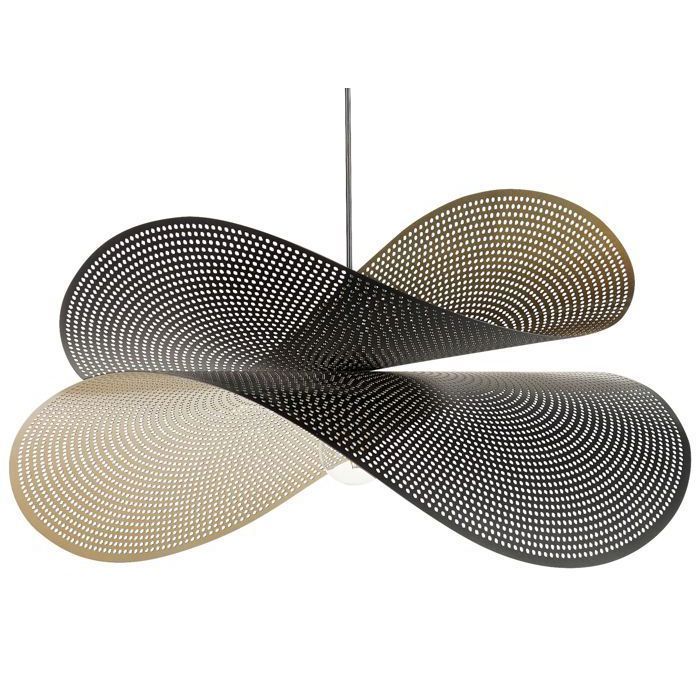 Lampe suspension en métal noir et doré DOYLES