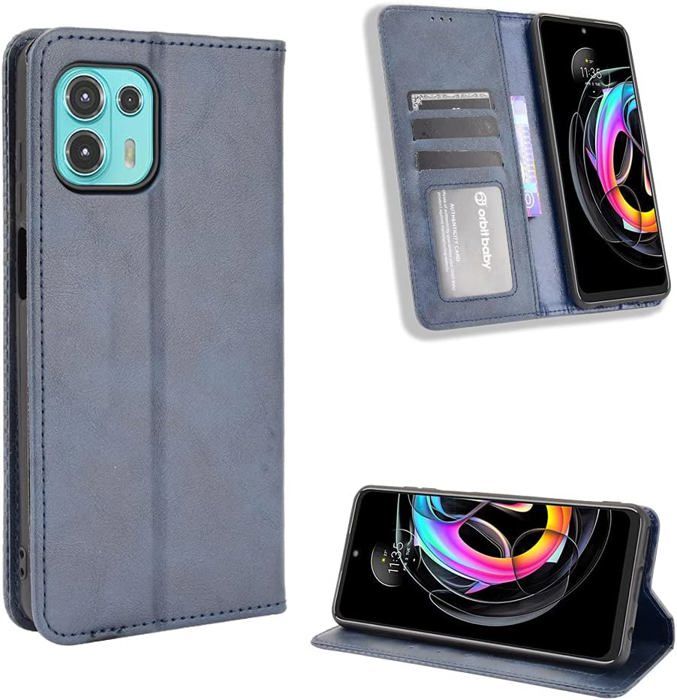 SHIEID Coque Pour Motorola Edge 60 Fusion, Protection Housse Clapet En Cuir PU Portefeuille Livre, Emplacement Carte, Fonction Support, Étui Pour Motorola Edge 60 Fusion-Noir