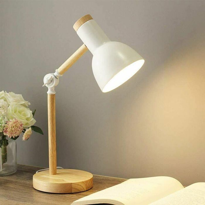 Lampe de chevet - LARGEIGHT - E27 - LED blanche - Métal rétro - Flexible et décorative