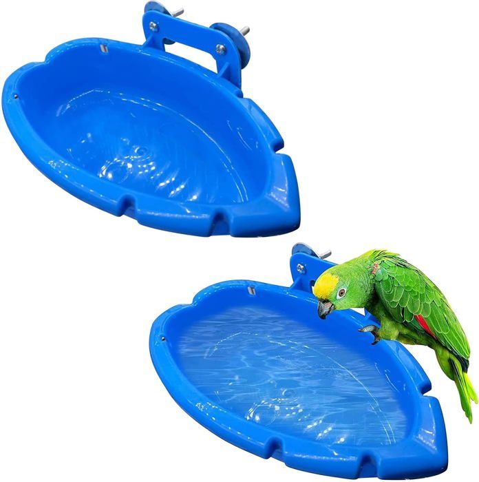 Comparer les prix de 2 pcs Oiseau Baignoire, Boîte de Bain pour Oiseaux, Bol de baignoire Bird, Cage Cockatiel Perruche, Petit Oiseau Bain Box