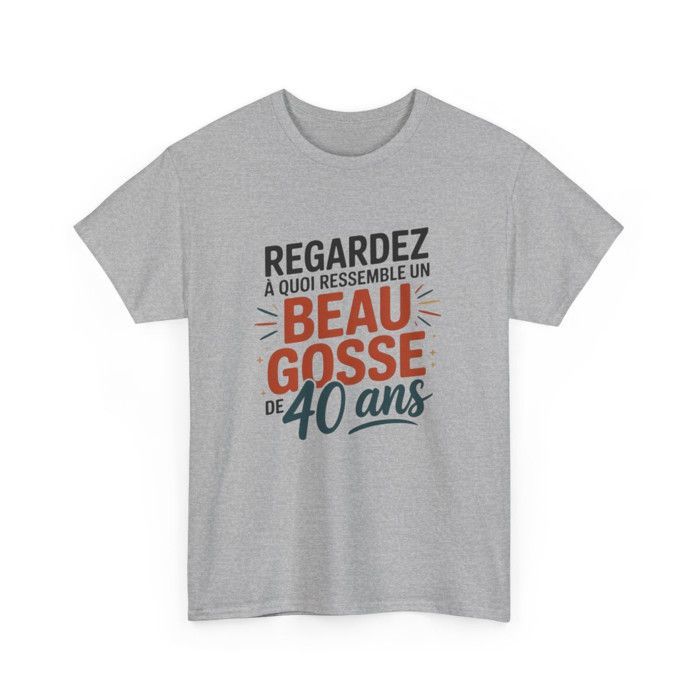 T-Shirt Humoristique 'C'est Compliqué D'être Un Beau Gosse Et D'avoir 70 Ans' - Coupe Classique, Léger