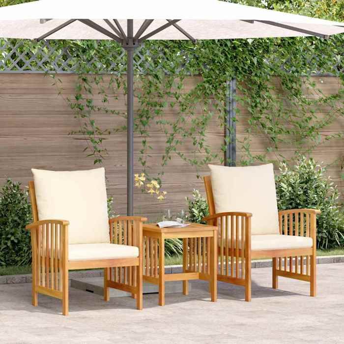 vidaXL Ensemble Jardin 3 pcs Bois d'Acacia