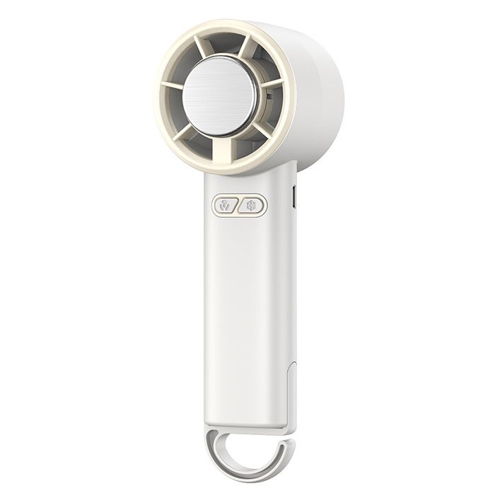 Ventilateur portable pliable 800mAh blanc design compact puissant batterie rechargeable usage nomade - Dok