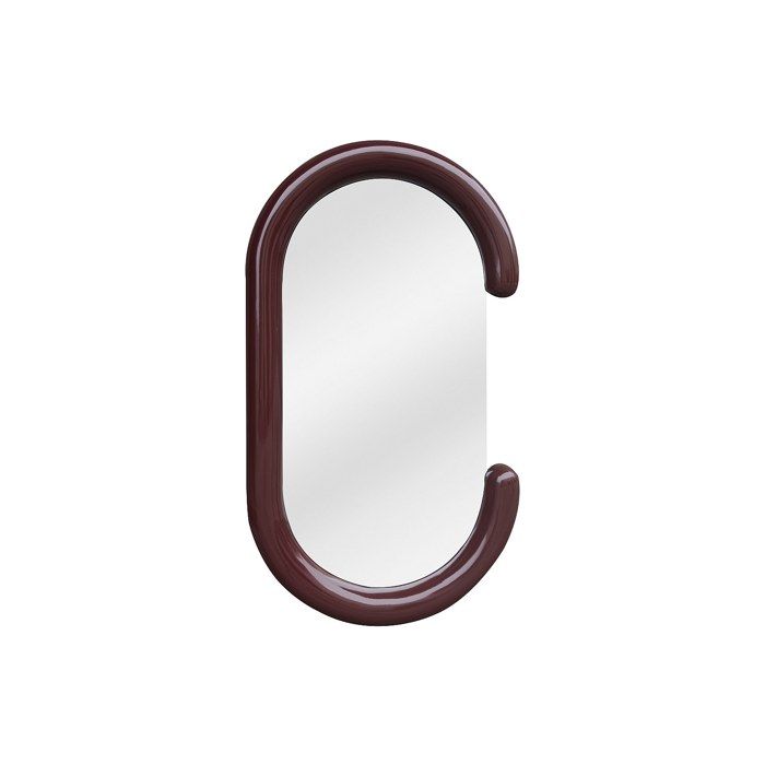 Miroir mural ovale en bois de paulownia - L. 60 x H. 105 cm - Marron - YALMA Miroir mural ovale en bois de paulownia - L. 60 x H. 105 cm - Marron - YALMA