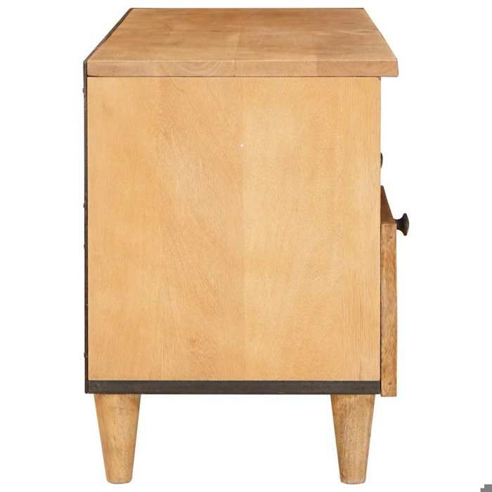 Moderne Unites TV BURKE MEUBLE TV/HIFI Marron Clair 100x33x46 cm Bois dingénierie AA2467