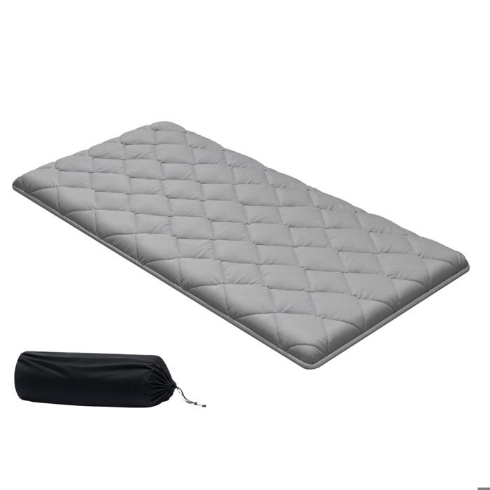 Matelas futon - DUOKU - KZ-003 - 203x99x8 9 cm - Gris - 9 couches mémoire de forme