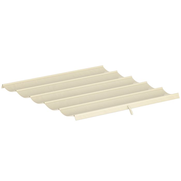 Toile de toit pour pergola tonnelle de 3 x 3 m - Outsunny - rétractable - toile uniquement 250 x 255 cm - crème