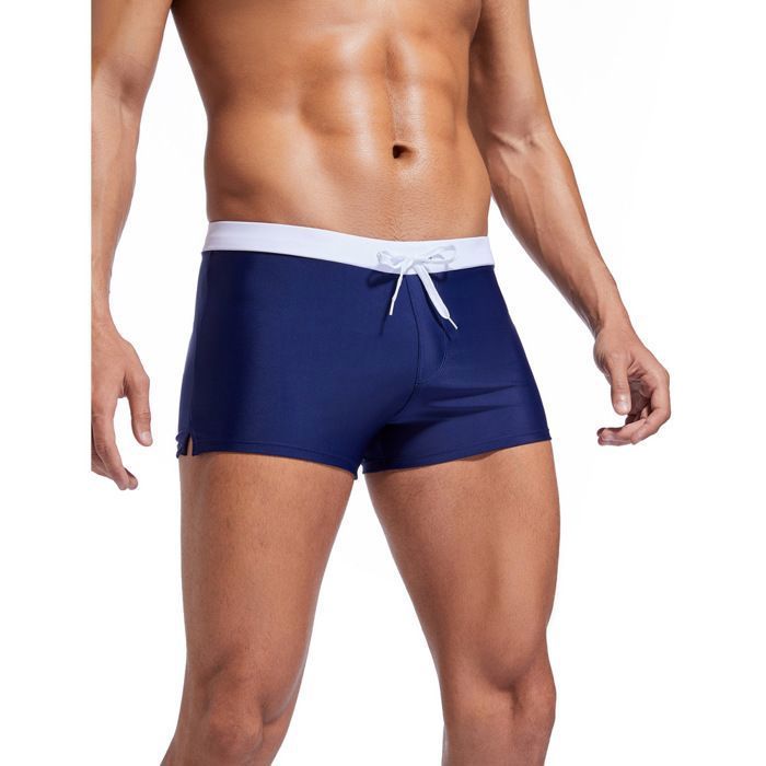 Short de Bain Boxer Homme pour Plage et Piscine - Bleu marine
