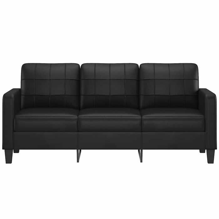 Noir SOFA - PHSH - Canapé avec 3 places - contemporain - Noir 180 cm Similicuir C1525