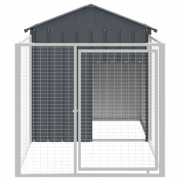 BESTLIFE Niche pour chien avec cour anthracite 117x201x123 cm avec manuel de montage(63464411)VIDAXL BESTLIFE Niche pour chien avec cour anthracite 117x201x123 cm avec manuel de montage(63464411)VIDAXL