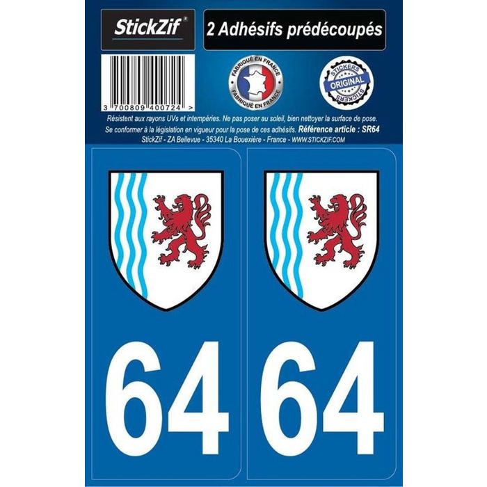 Autocollant Plaque Département 21 - Set De 2, Bourgogne-Franche-Comté, Région