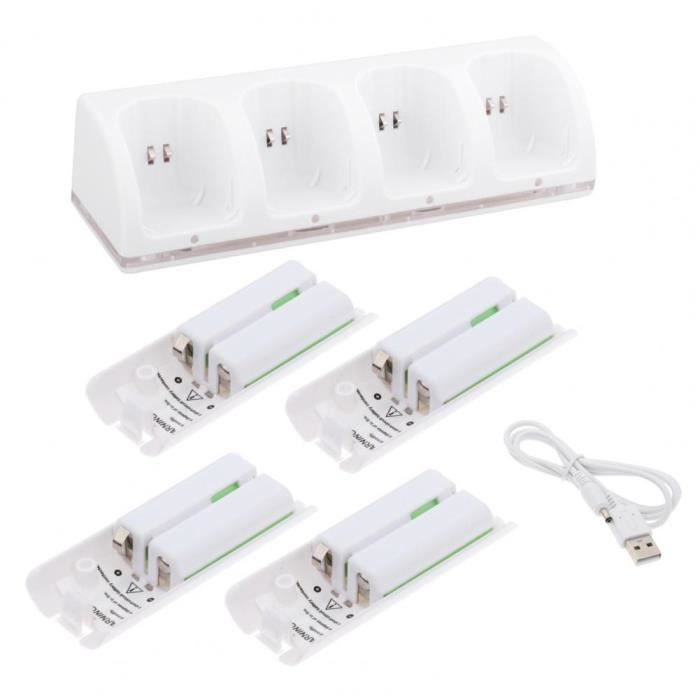 Blanc-Pack De Batterie Rechargeable Pour Nintendo Wii U, Manette De Jeu,  Contrôleur Wiiu, Télécommande, Joyst - Cdiscount Informatique