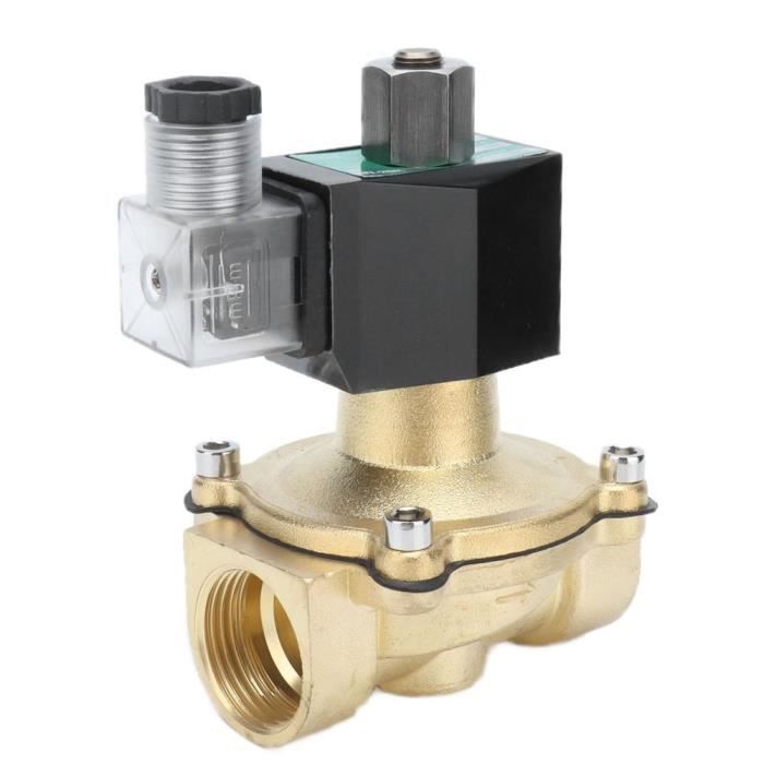 Électrovanne Laiton DC 24V, 2 Positions/2 Voies, Filetage M10x1/M14x1,5 - Pour Argon, Gaz Neutres, Liquides