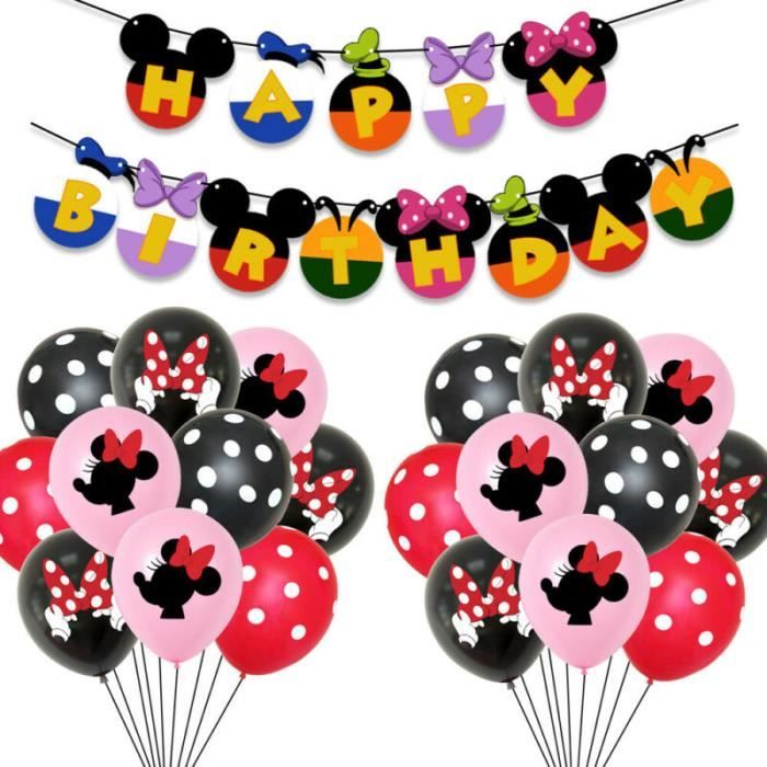 Kit Ballons Mickey Minnie Mouse Decorations De Fete Anniversaire B Cdiscount Maison