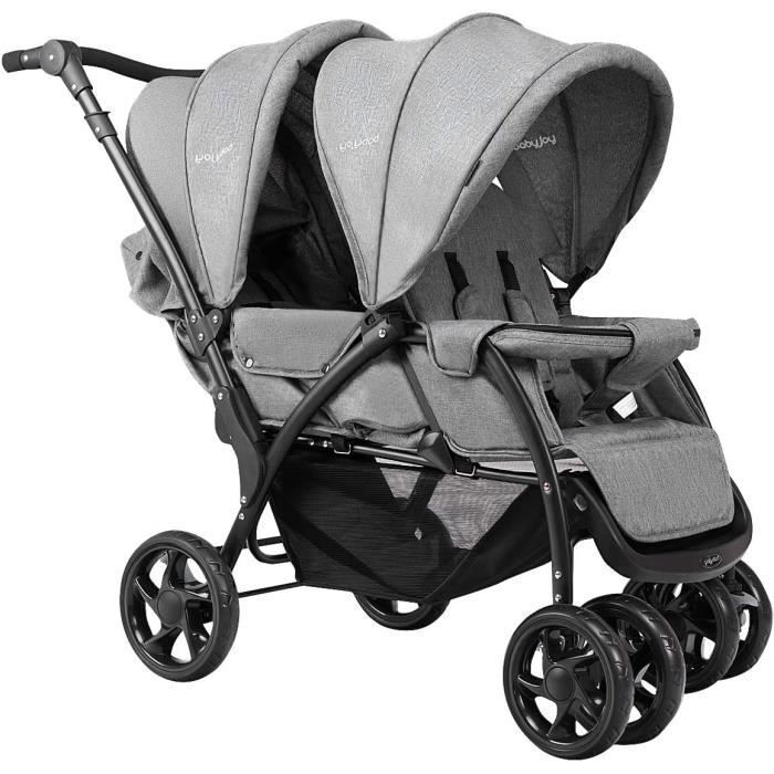 Poussette Canne Pliable 1 Main - Pour 0 à 3 Ans (15 Kg) - Légère, Compacte Avec Double Frein Et Siège Réglable