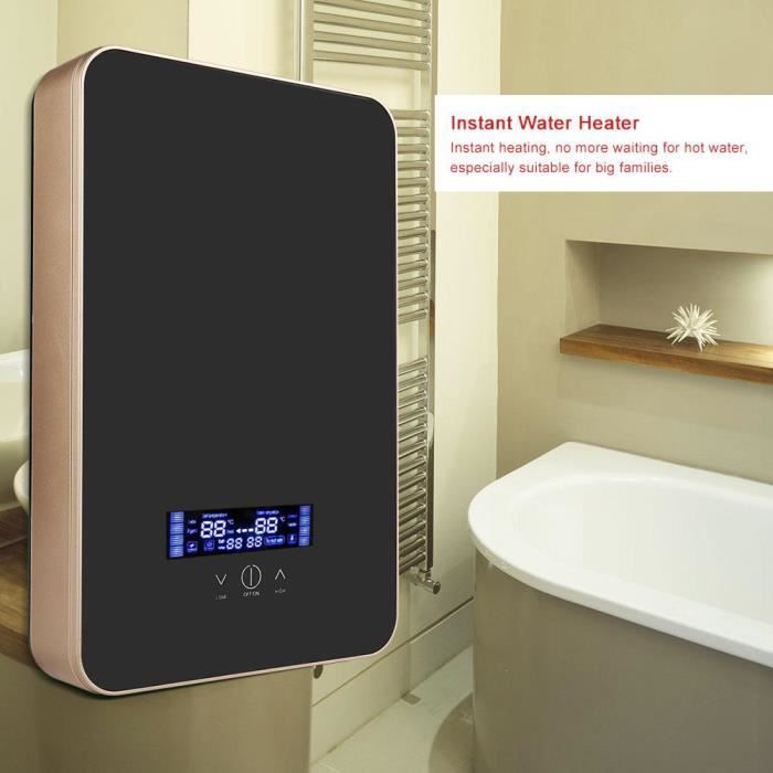 8500W 6500W chauffe-eau électrique instantané intelligent 220V ensemble de douche 3 pièces or/couleur rouge or 8500W 