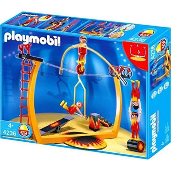 PLAYMOBIL vintage city cirque femme acrobate noir équilibriste set 3512