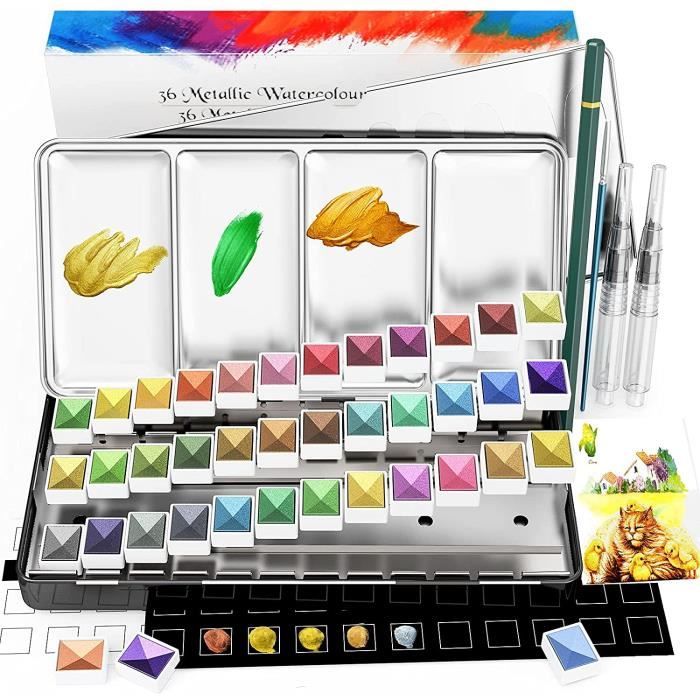 6 Peinture aquarelle métallique pour débutants en art - Chine Peinture aquarelle