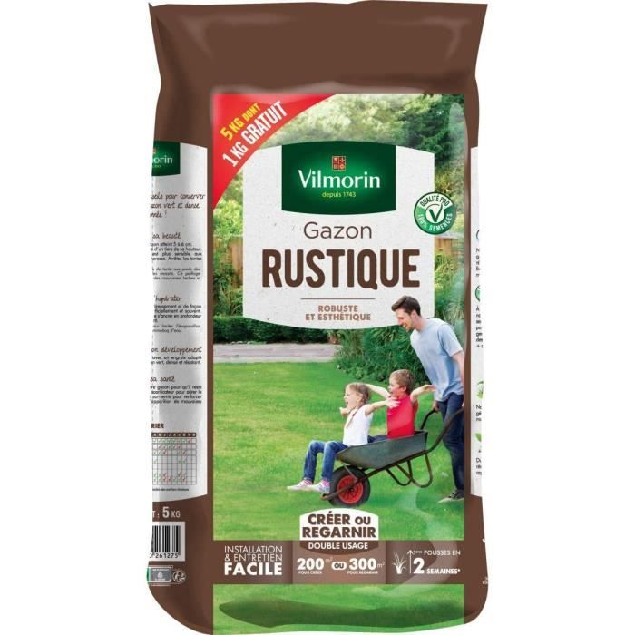 Gazon rustique 5kgs dont 1kg gratuit [242] Cdiscount Jardin
