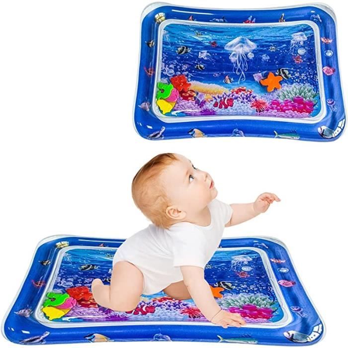 Tapis D'Eau Gonflable Bébé - Jouet Sensoriel 3+ Mois - Motifs Colorés - PVC Sans BPA