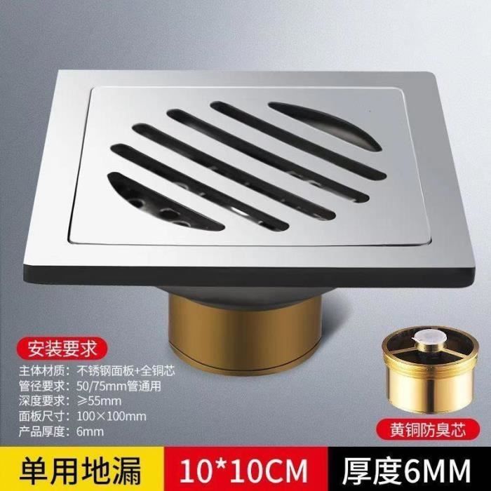 ROM - FDIT - Drain De Sol Rond En Acier Inoxydable Pour Balcon Et Cour Extérieure (75mm / 3in