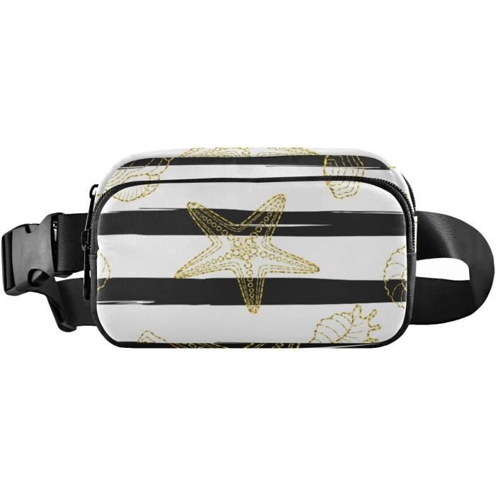 Sac Banane Léger En Forme De Tigre Noir Et Blanc - Tendance Unisexe Pour Femme Et Homme - Idéal Pour Course, Randonnée, Voyage