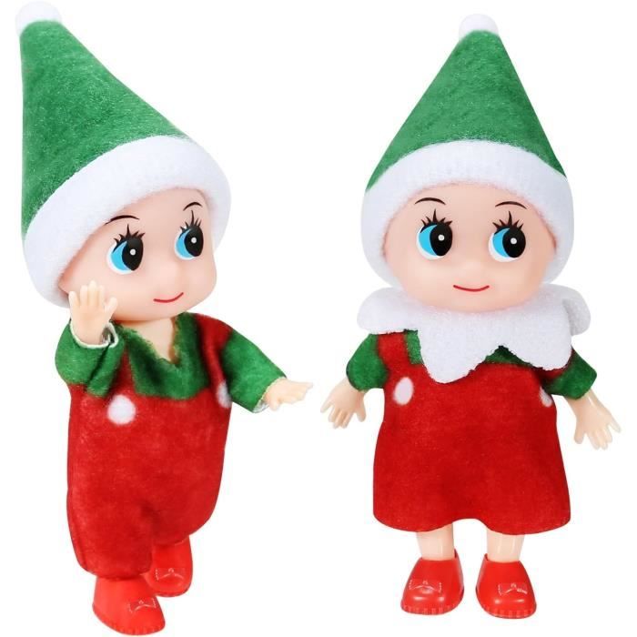 Lutin Farceur de Noel,Elfe de Noel Farceurs 2 Pièces Bebe Petit