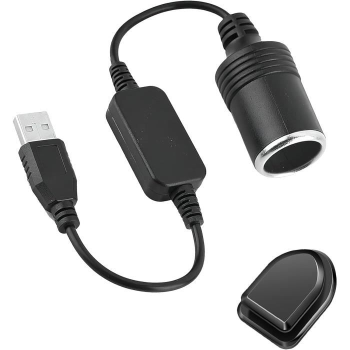 Câble USB-C Vers Allume-Cigare 12V 1.2m - Tension Réglable 5V/9V/12V/15V/20V Pour GPS, Dashcam, LED Voiture - 11