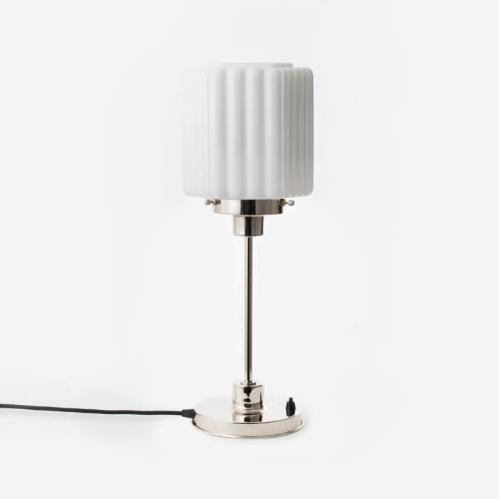 Coloured By Art - Tiffany Lampe - Lampe de Table mince Thalia 20s Nickel