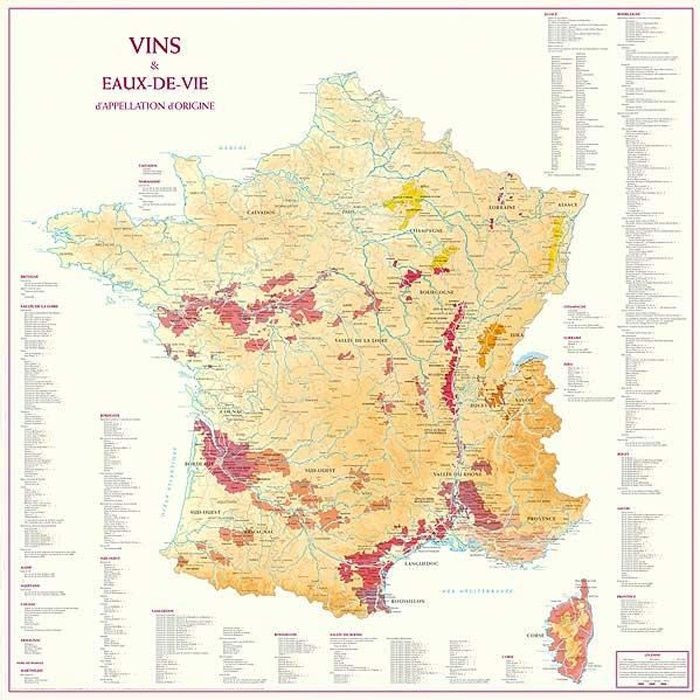 affiche carte de france des vins Poster Carte De France Des Vins Et Eaux De Vie Achat Vente Affiche Poster Cdiscount affiche carte de france des vins