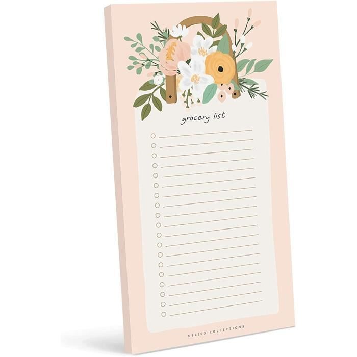 6 Blocs-notes Magnétiques Pour Frigo | Liste De Courses Et Rappels | 300 Feuilles | Design Sobre Morandi