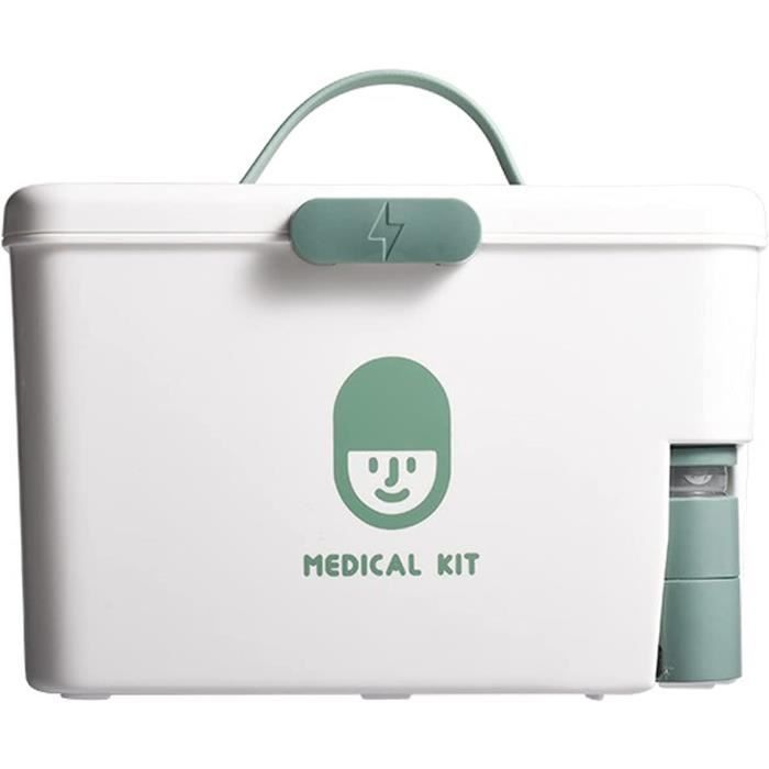 Boîte à Pharmacie Portable Avec Couvercle - Organisateur Médical Blanc - PP - Neuf