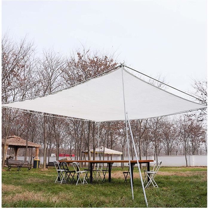 Voile D'Ombrage 3x3m Carrée – Toile Perméable HDPE 90% Protection UV – Idéale Jardin, Terrasse, Pergola