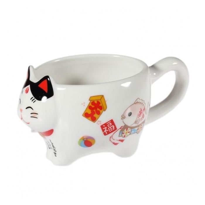 Tasse Japonaise Maneki Neko Le Chat Japonais Du Bonheur Cdiscount Maison