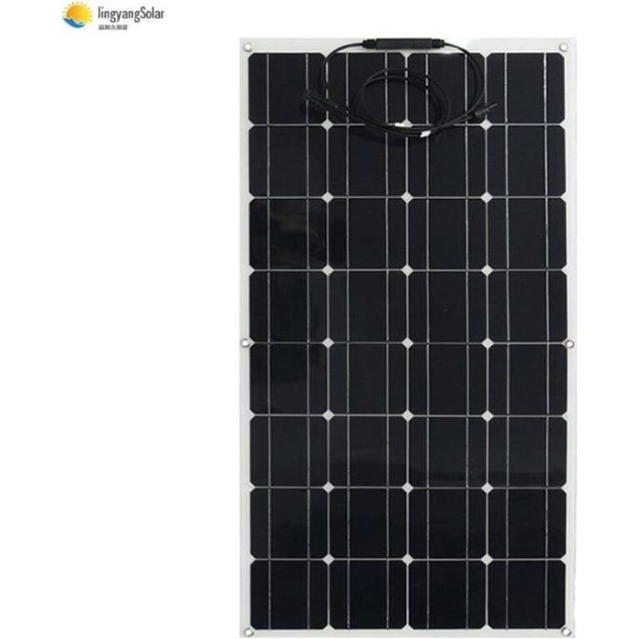 Module solaire 100W 12V Cellule solaire monocristalline Panneau photovoltaïque