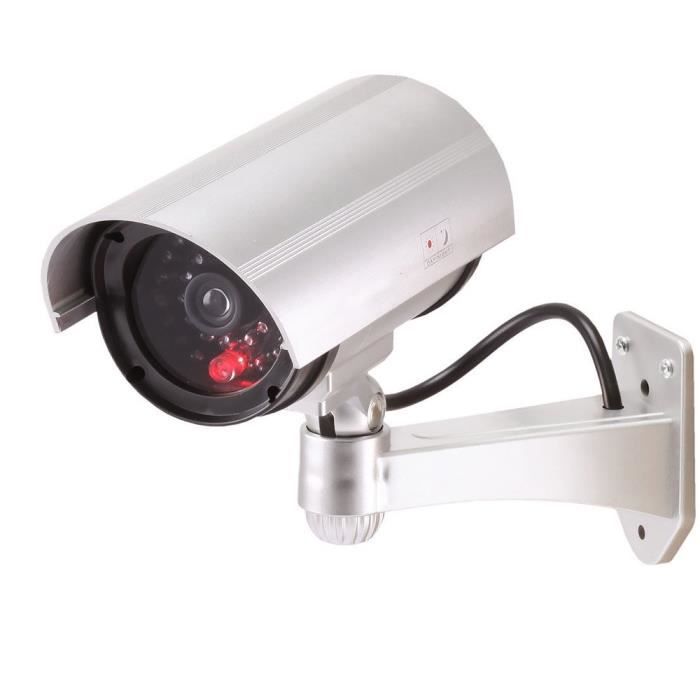 Caméra de surveillance extérieure factice faux Cam LED avec clignotant IR infrarouges Design professionnel