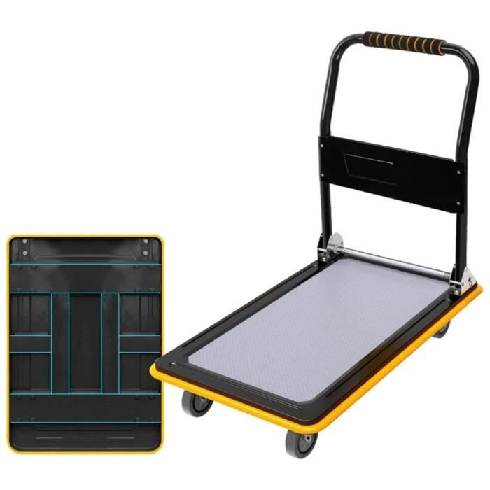 Diable Portatif Suusolny Aluminium - 80kg Charge Max, Plateau Pliable - Pour Déménagement, Courses