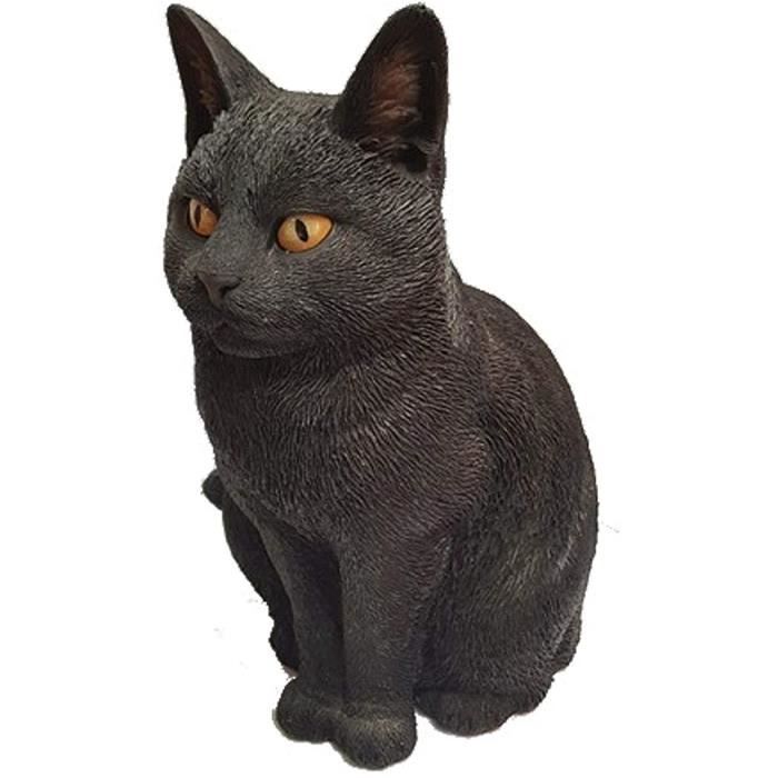 Sculptures Et Statues De Jardin Chat Noir Assis Realiste De Vivid Arts Cdiscount Maison