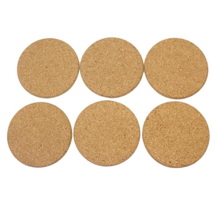 Dessous de Verres Bois Sous-verres en Li/ège Naturel Coaster Tasse /À Caf/é Tapis Absorbant Vaisselle Pad pour La Maison Bar Caf/é De Mariage Table Accessoires 100pcs