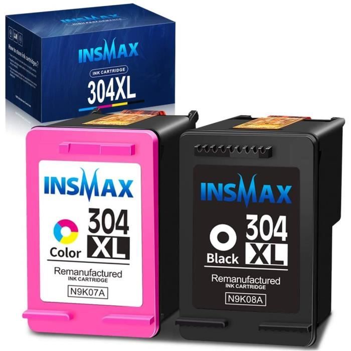304 XL Cartouche Noir et Couleur Pack, MaxPage Remanufacturée pour Encre HP  304XL Compatible avec Envy 5000 5020 5010 5032 503[404]