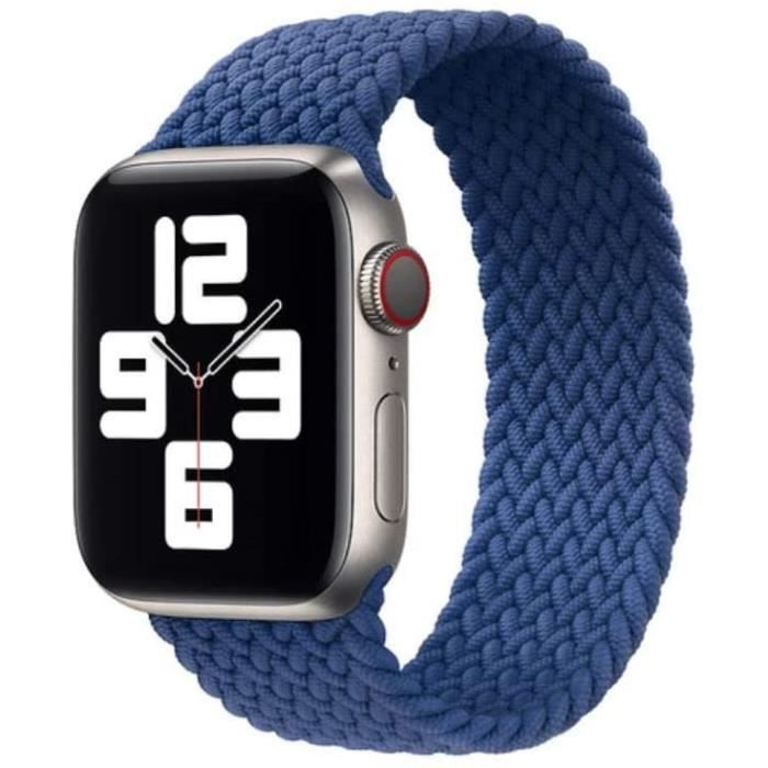 Compatible Bracelet Apple Watch 6/5/4/3/2/1/Se Bracelet Boucle unique  tressée bleu Atlantique 38/40 mm Longueur du bracelet 135mm , - Achat/vente  bracelet de montre - Cdiscount