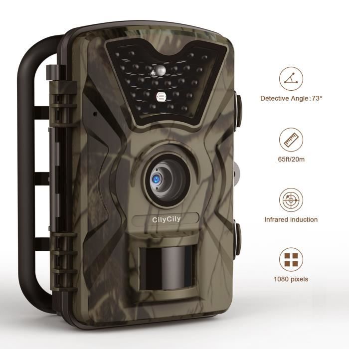 Cam/éra de Chasse Camera Chasse /étanche avec Une Vitesse de D/éclenchement de 0,2 Seconde Camera Nocturne Chasse pour la Vision Nocturne et la S/écurit/é du Domicile|12MP|65ft