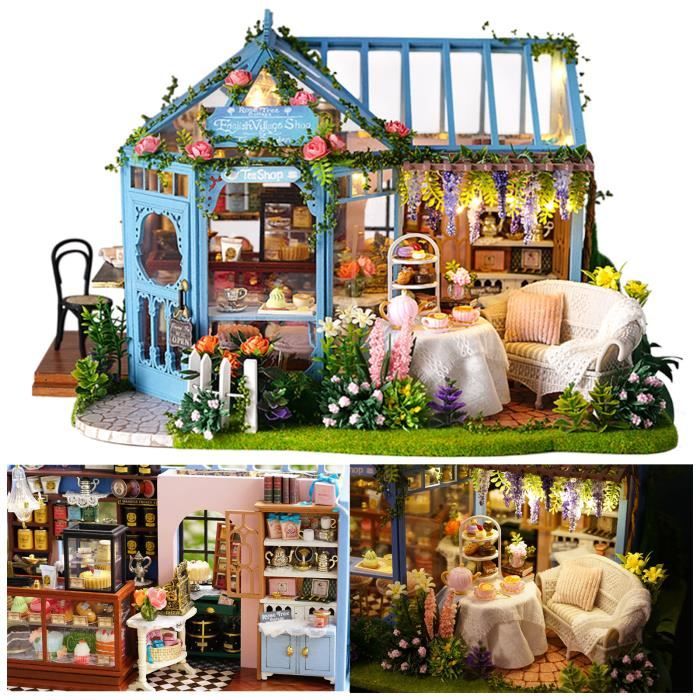 Jouet de maison en bois Bricolage en bois Mini maison de jouet maison de  poupée d'assemblage miniature pour Collection de cadeaux - Cdiscount Jeux -  Jouets