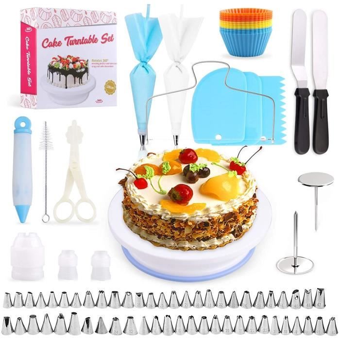 156pcs Kit de fournitures de décoration de gâteaux - support de table de  plateau à gâteau avec