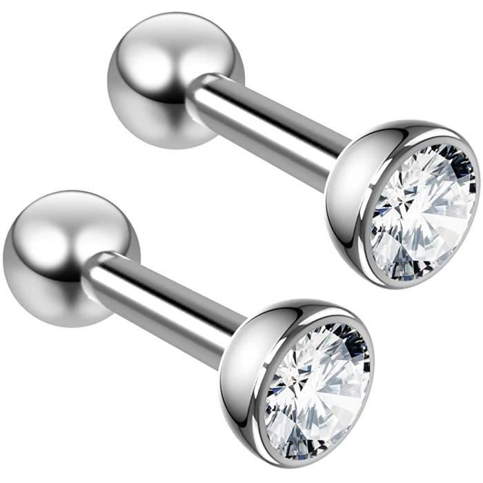 Barbell Piercing Téton - Acier Chirurgical 1,6 Mm - Style Gothique Squelette - Longueur 22 Mm