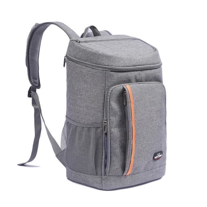 Sac à Dos Glacière 15L Isotherme - Imperméable, Poches Latérales, Idéal Pique-nique Randonnée Camping